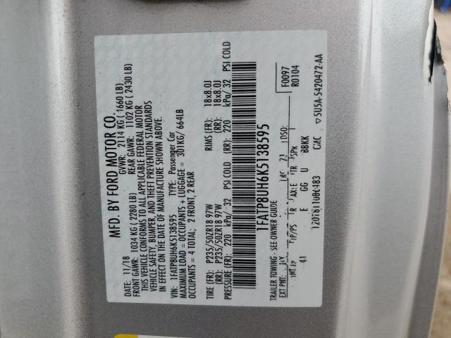 1FATP8UH6K5138595 Ford MUSTANG