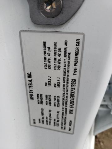5YJ3E1EBXKF512593 Tesla MODEL 3