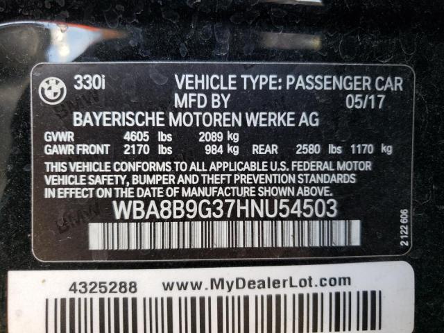 WBA8B9G37HNU54503 BMW 330 I