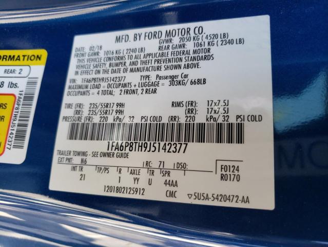 1FA6P8TH9J5142377 Ford MUSTANG
