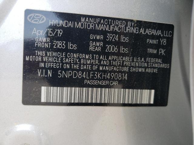 5NPD84LF3KH490814 Hyundai Elantra SE 10