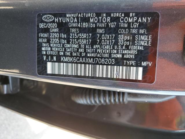 2021 HYUNDAI KONA SEL P - KM8K6CAAXMU708203