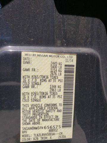 2015 NISSAN XTERRA X 5N1AN0NW5FN656575