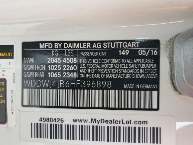 WDDWJ4JB6HF396898 Mercedes-Benz C 300