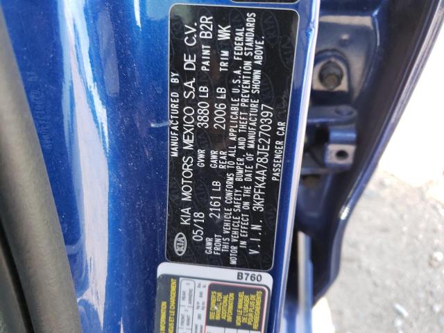 3KPFK4A78JE270397 KIA FORTE LX