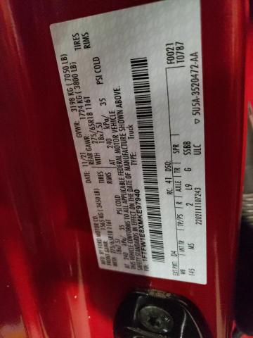 1FTFW1E8XMKE97940 Ford F150 Supercrew
