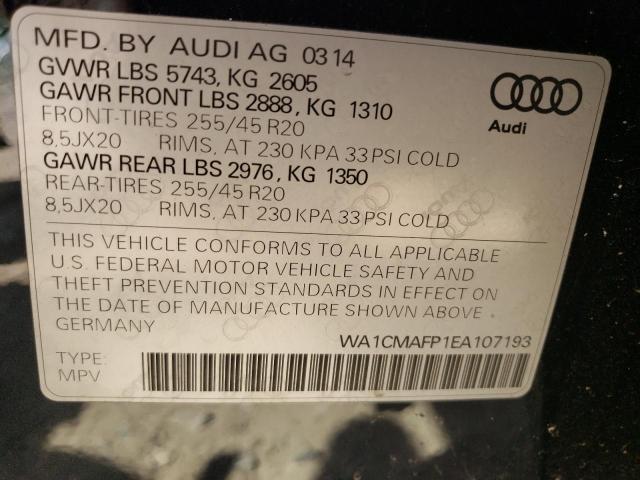 VIN WA1CMAFP1EA107193 2014 Audi Q5, Tdi Premium Plus no.13