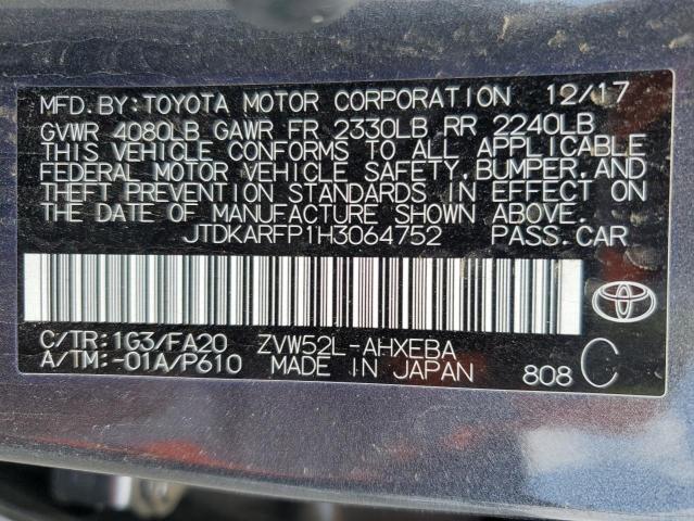 JTDKARFP1H3064752 Toyota PRIUS PRIME