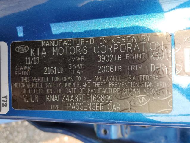 KNAFZ4A87E5165899 | 2014 KIA FORTE EX