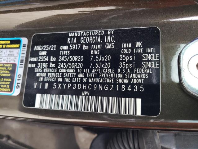 5XYP3DHC9NG218435 KIA Telluride Ex