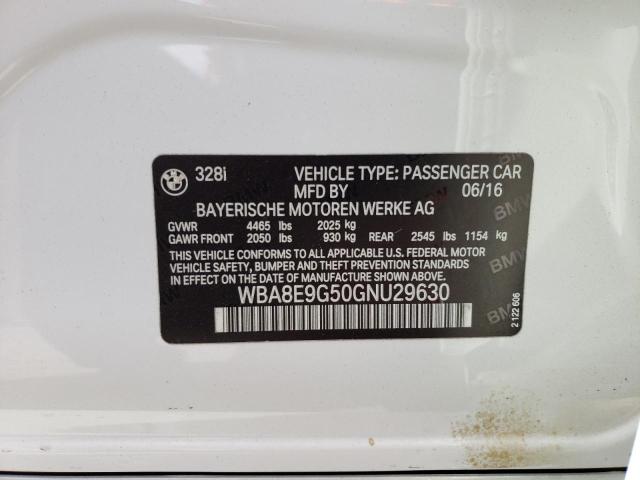 WBA8E9G50GNU29630 BMW 328 I Sulev