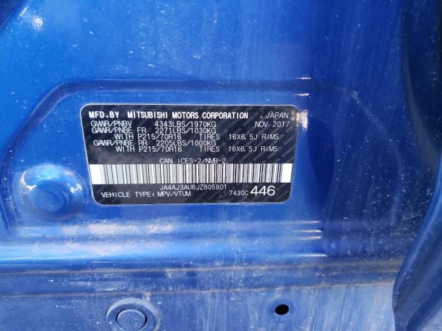 2018 MITSUBISHI RVR SE JA4AJ3AU6JZ605801