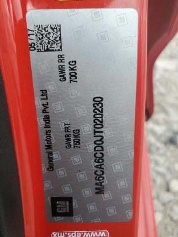 2018 CHEVROLET SPARK MA6CA6CD0JT020230