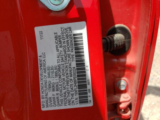 19XFL2H88PE000224 Honda Civic Sport