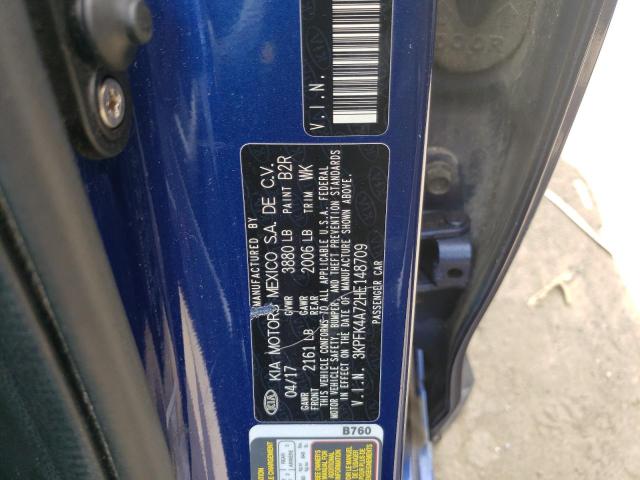 3KPFK4A72HE148709 KIA FORTE LX