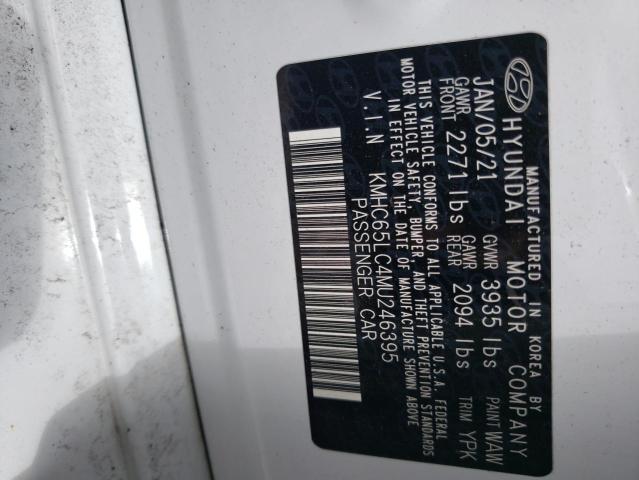 2021 HYUNDAI IONIQ BLUE - KMHC65LC4MU246395