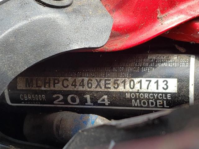 2014 HONDA CBR500 R MLHPC446XE5101713