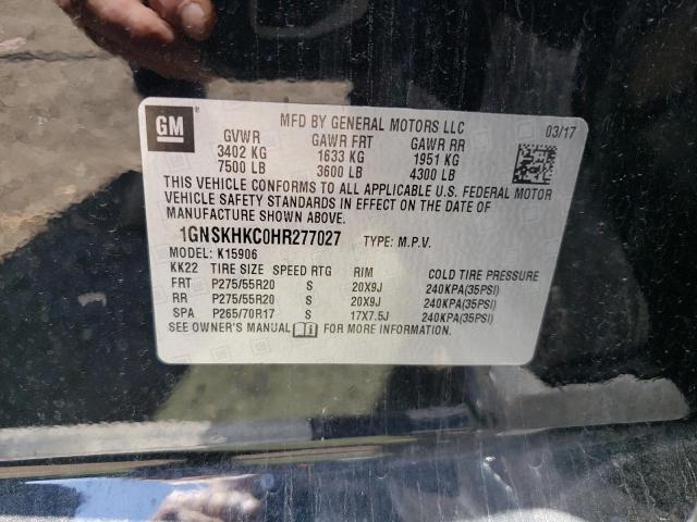 2017 CHEVROLET SUBURBAN 1GNSKHKC0HR277027