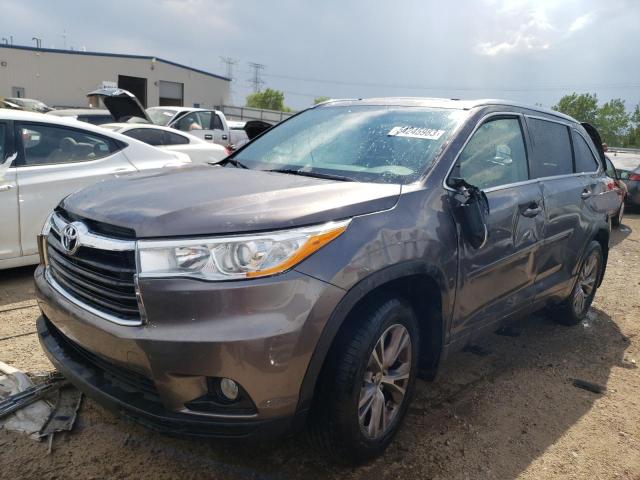 VIN 5TDJKRFH2ES035420 2014 Toyota Highlander, Xle no.1