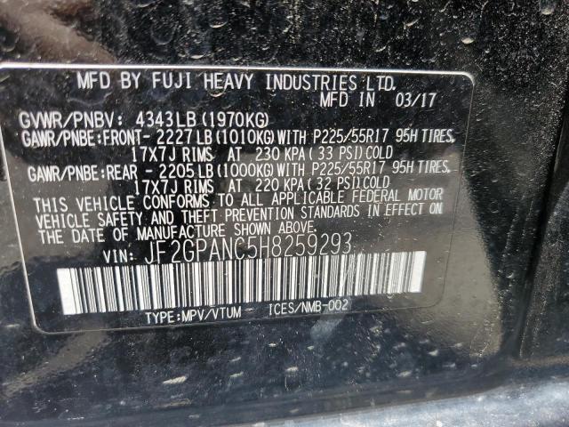 JF2GPANC5H8259293 Subaru Crosstrek Limited