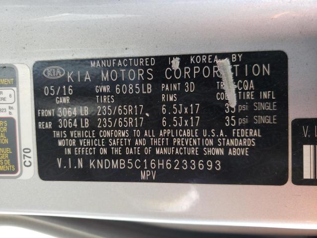 KNDMB5C16H6233693 KIA SEDONA LX