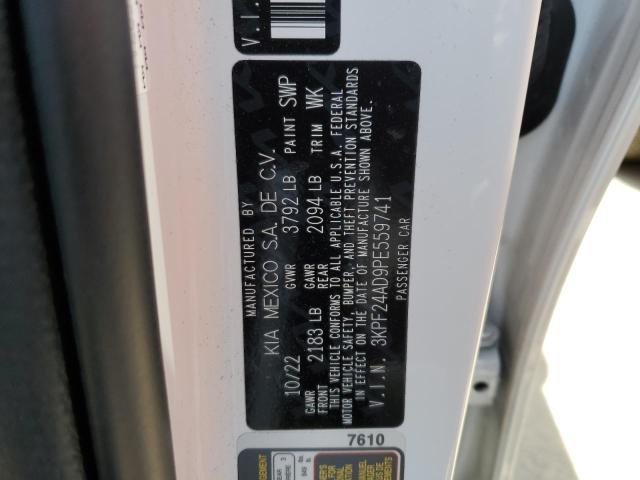 3KPF24AD9PE559741 KIA FORTE LX