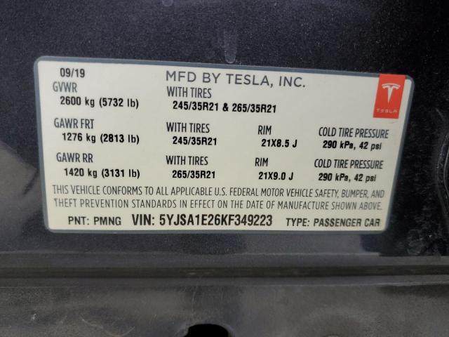5YJSA1E26KF349223 Tesla MODEL S