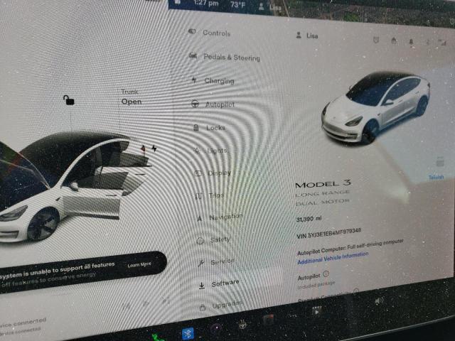 5YJ3E1EB4MF979348 Tesla MODEL 3