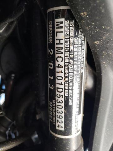 2013 HONDA CBR250 R MLHMC4101D5303924