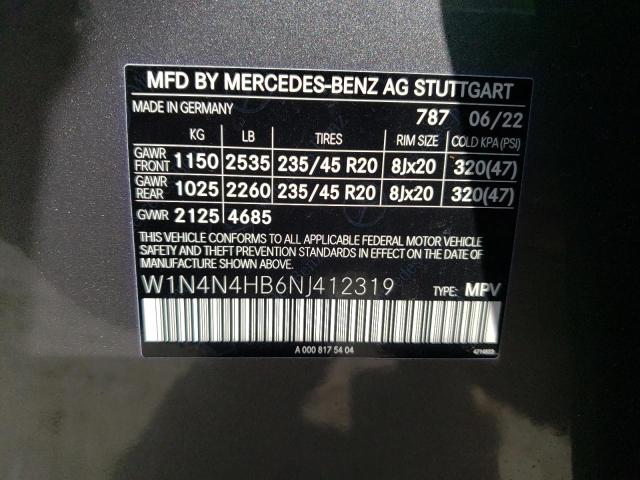 W1N4N4HB6NJ412319 Mercedes-Benz Gla 250 4matic