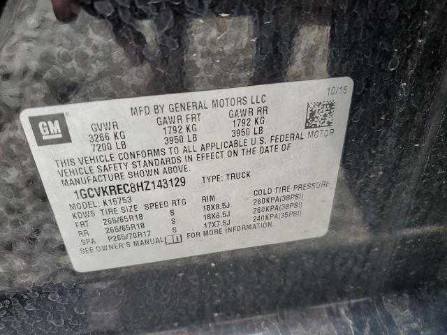 2017 CHEVROLET SILV1500 4 1GCVKREC8HZ143129