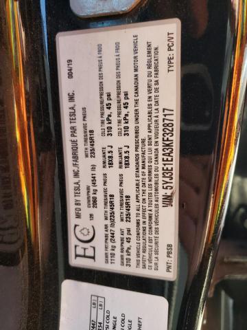 5YJ3E1EA3KF328717 Tesla MODEL 3