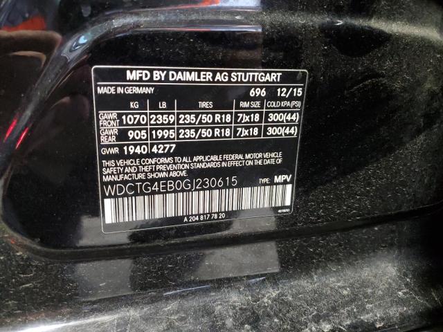 2016 MERCEDES-BENZ GLA 250 - WDCTG4EB0GJ230615