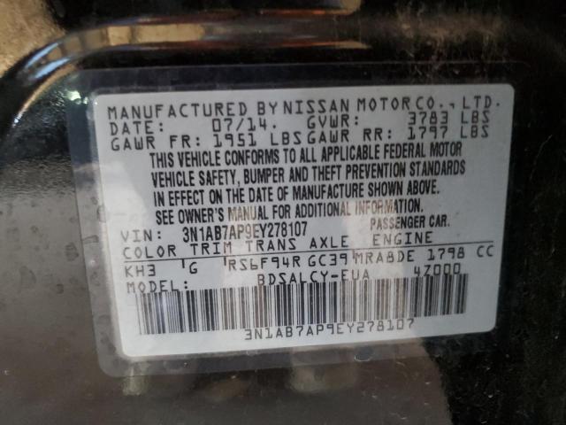 3N1AB7AP9EY278107 Nissan SENTRA S