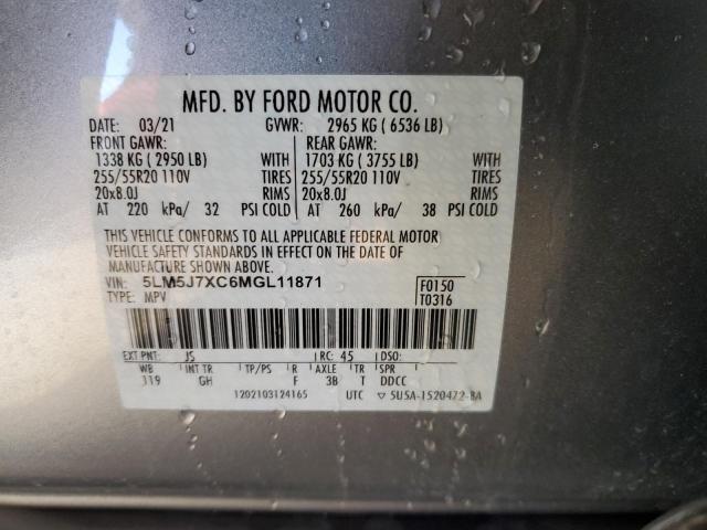 2021 LINCOLN AVIATOR RE - 5LM5J7XC6MGL11871