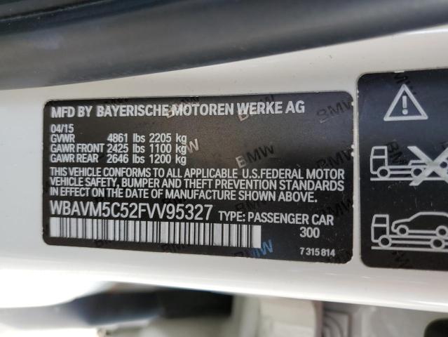 2015 BMW X1 XDRIVE3 WBAVM5C52FVV95327