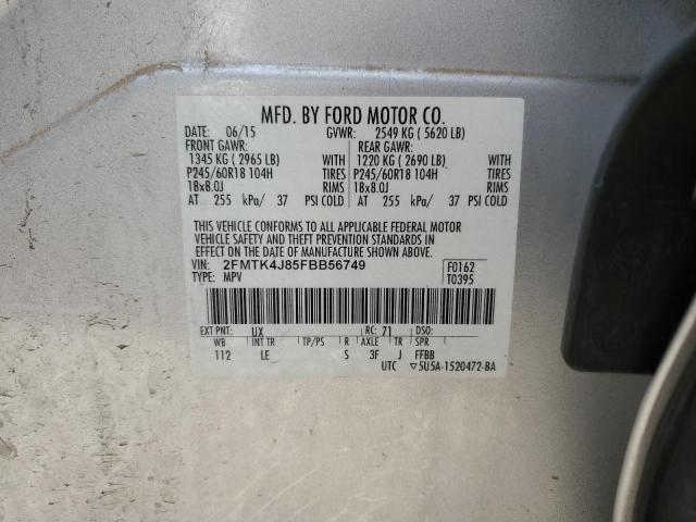 2FMTK4J85FBB56749 Ford EDGE SEL
