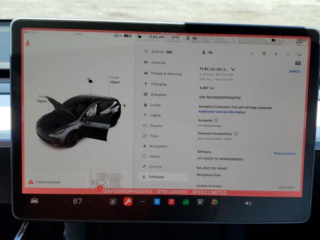 7SAYGDEE0PF632702 Tesla Model Y