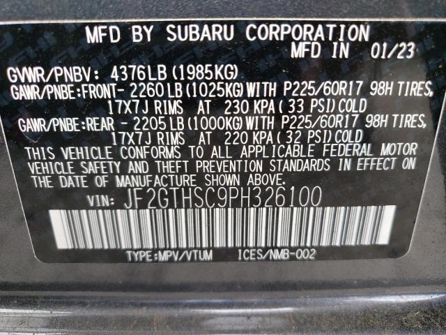 JF2GTHSC9PH326100 Subaru Crosstrek Sport