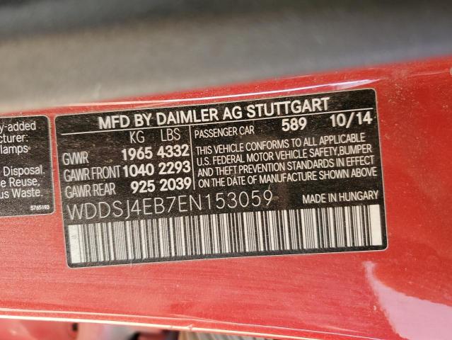 WDDSJ4EB7EN153059 Mercedes-Benz CLA 250