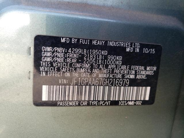 JF1GPAA67GH216979 Subaru Impreza