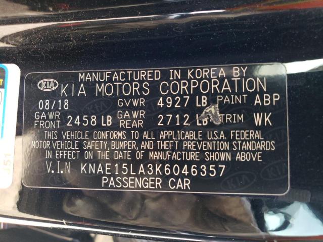 2019 KIA STINGER - KNAE15LA3K6046357