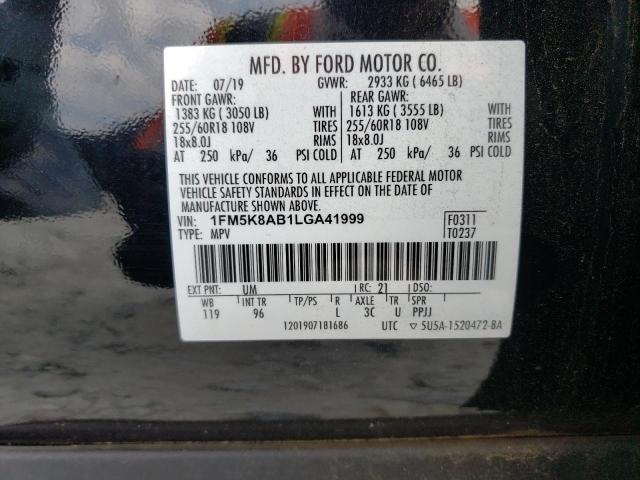 2020 FORD EXPLORER P - 1FM5K8AB1LGA41999