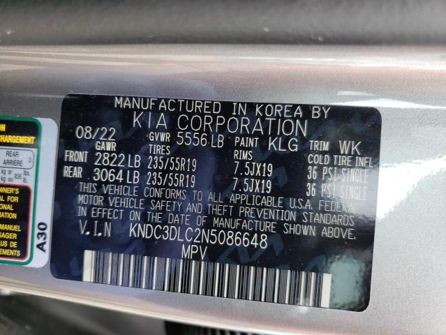 2022 KIA EV6 LIGHT KNDC3DLC2N5086648