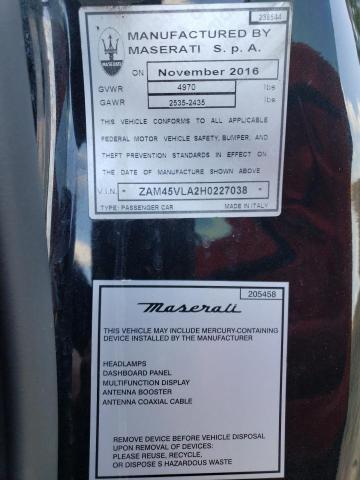 2017 MASERATI GRANTURISM - ZAM45VLA2H0227038