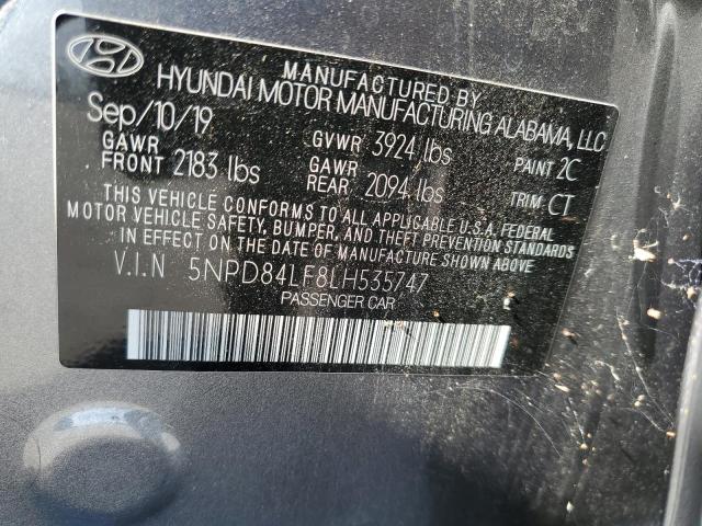 VIN 5NPD84LF8LH535747 2020 HYUNDAI ELANTRA no.12