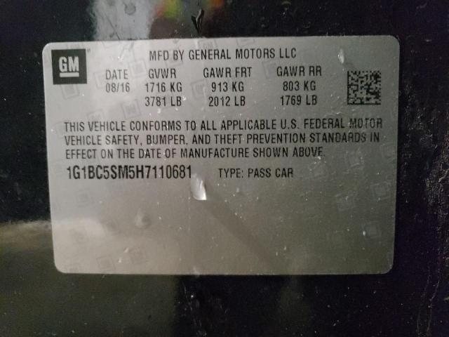 2017 CHEVROLET CRUZE LS - 1G1BC5SM5H7110681