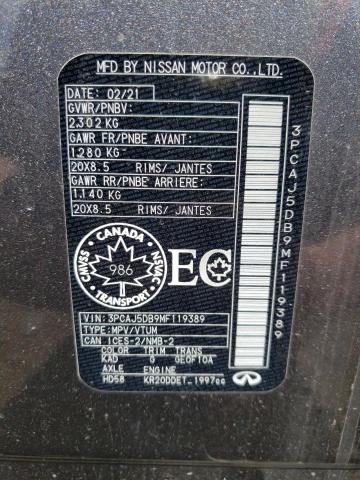 2021 INFINITI QX50 SENSO 3PCAJ5DB9MF119389