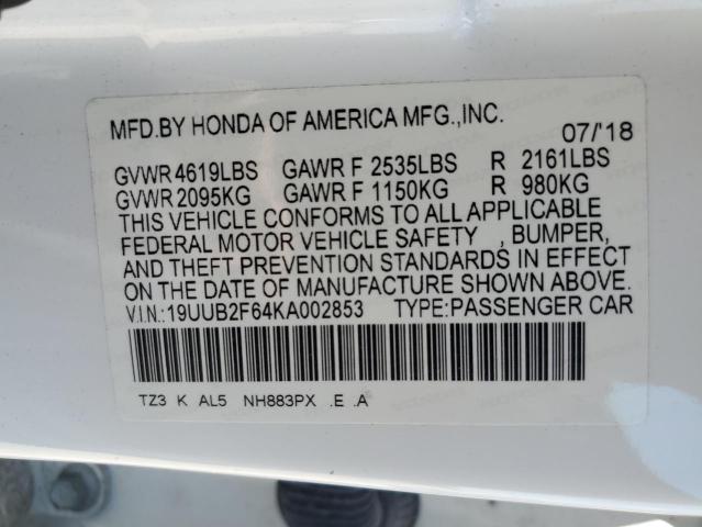 2019 ACURA TLX TECHNO - 19UUB2F64KA002853