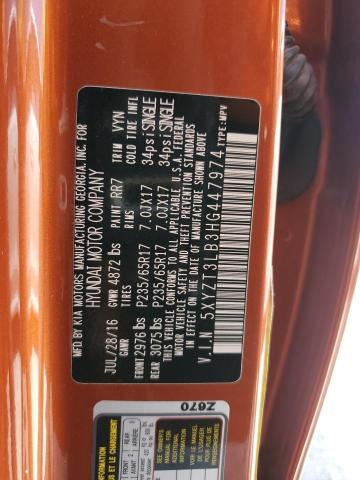 5XYZT3LB3HG447974 Hyundai SANTA FE SPORT